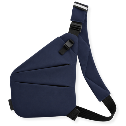 Vaultline anti-theft crossbody bag, side view