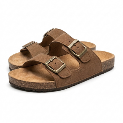 Par completo de sandalias Belmara marrón