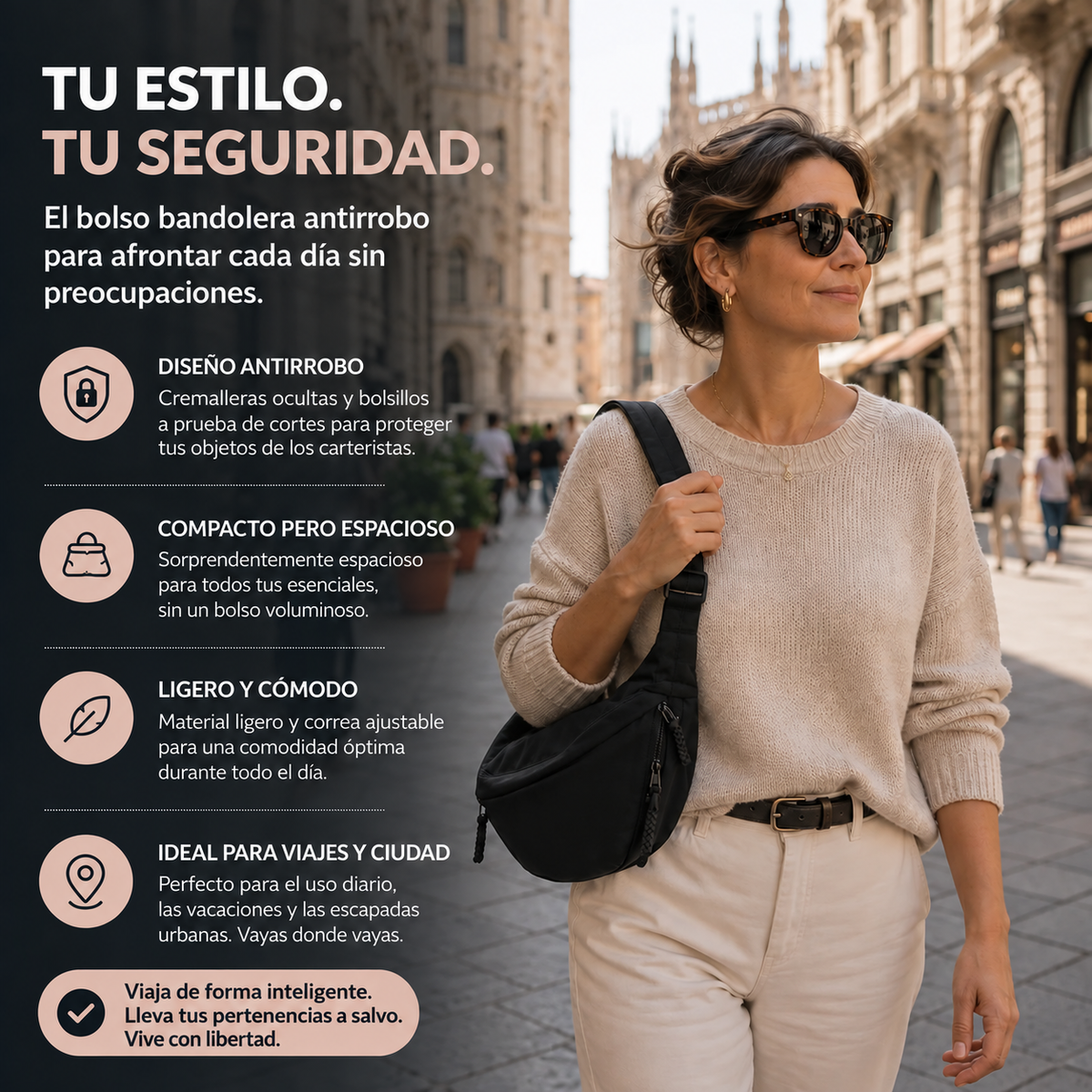Bolso Cruzado Antirrobo Camila Bravo™