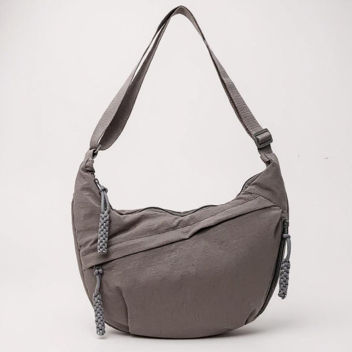 Elina crescent sling bag in Grey