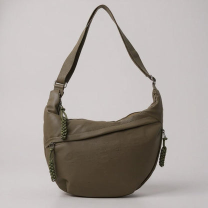 Elina crescent sling bag in Olive