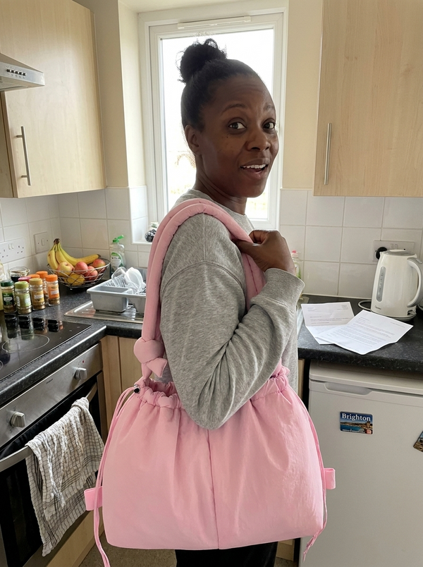 Customer photo of the Elina padded soft tote bag