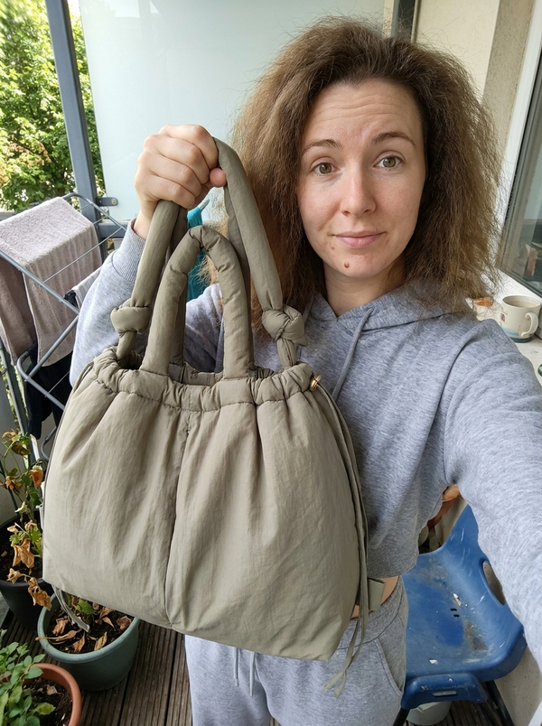 Customer photo of the Elina padded soft tote bag